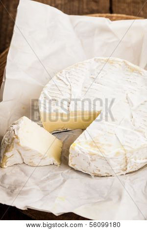 camembert slice closeup