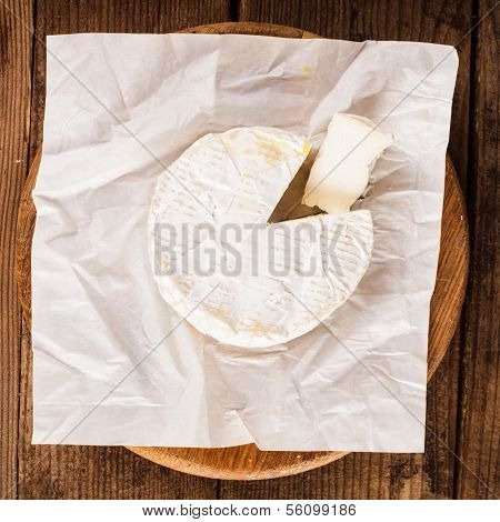 camembert slice closeup