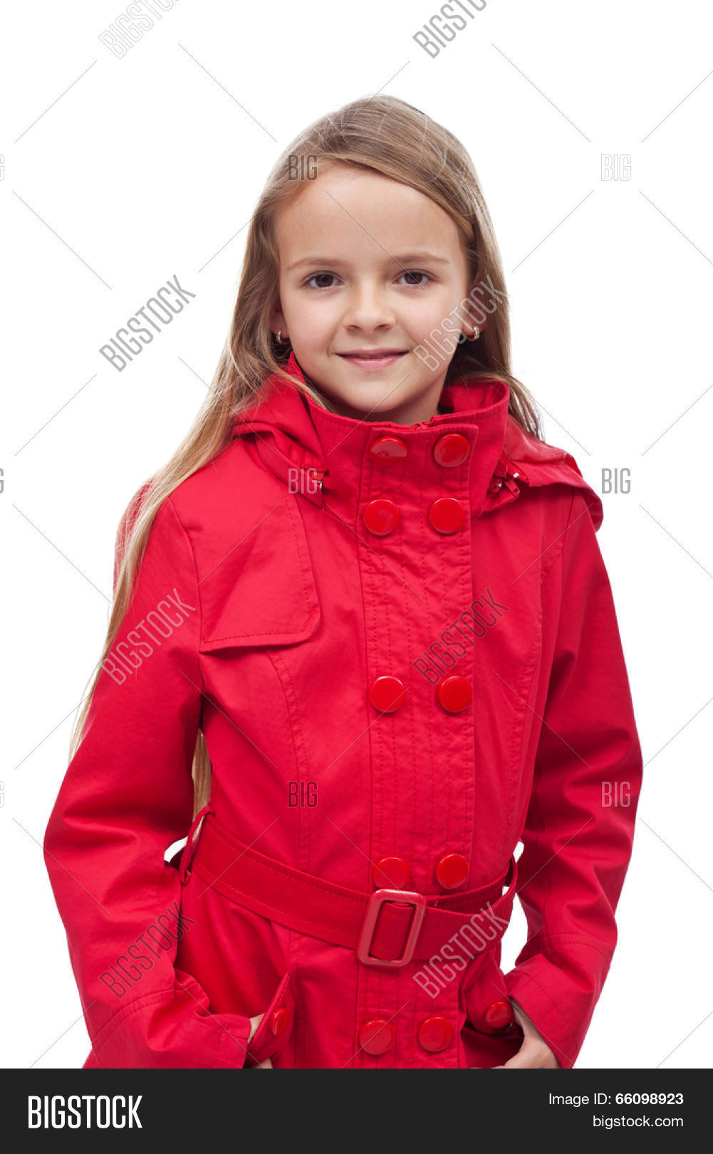 Little Girl Red Coat Image & Photo (Free Trial) Bigstock