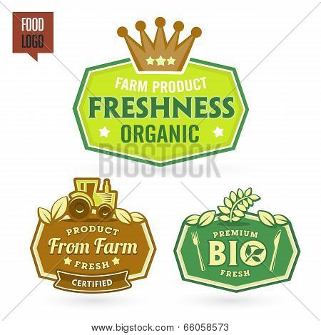 Set Of Organic-bio Labels
