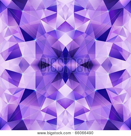 Violet crystal vector abstract seamless pattern
