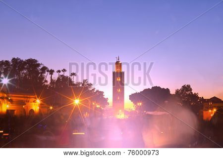 Sunset in Marrakesh, Morocco