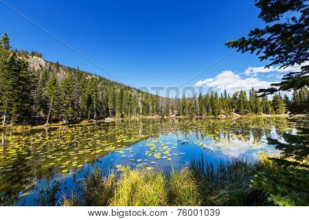 Guiet Lake in Rocky mountains