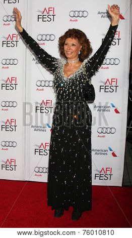 LOS ANGELES - NOV 12:  Sophia Loren at the A Special Tribute to Sophia Loren at AFI Film Festival at the Dolby Theater on November 12, 2014 in Los Angeles, CA