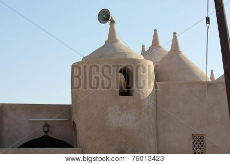 Al Samooda Mosque, Jalan Bani Bu Ali, Oman, The Very Unique Multi - Domed Mosque  In A Little Villag
