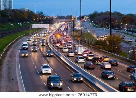 Traffic On The Gardiner Express