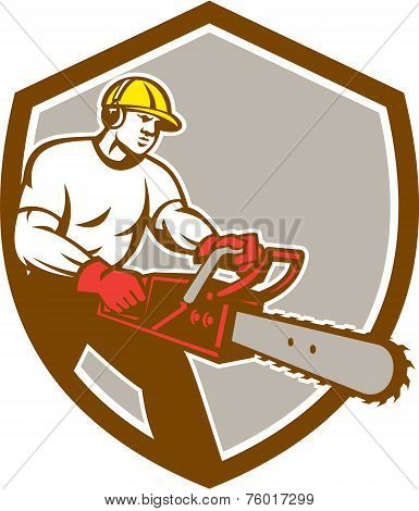 Lumberjack Tree Surgeon Arborist Chainsaw Shield
