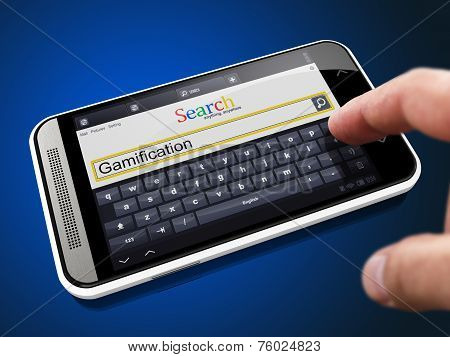 Gamification in Search String on Smartphone.