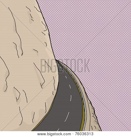 Highway On Cliff
