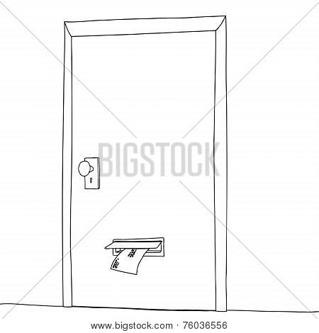 Outline Door Mail Slot