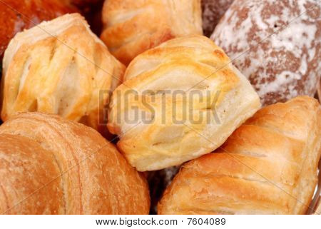 Hintergrund von verschiedene frische Brötchen