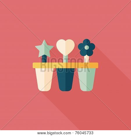 Kitchenware Ice Maker Flat Icon With Long Shadow,eps10