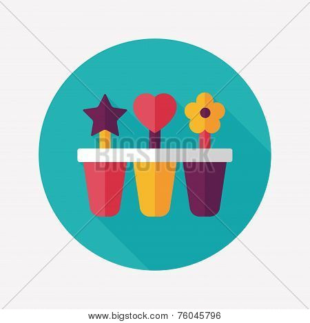 Kitchenware Ice Maker Flat Icon With Long Shadow,eps10