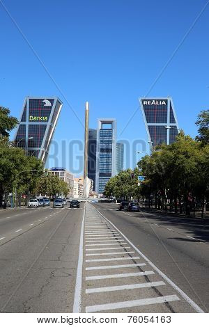 Puerta de Europa with Business Towers