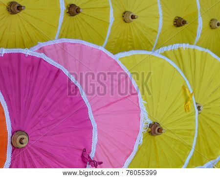 Traditional Thai Bamboo Umbrellas