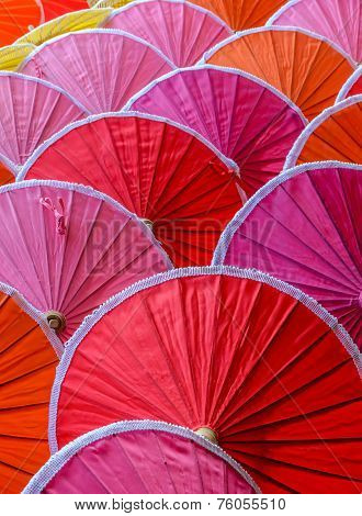Traditional Thai Bamboo Umbrellas