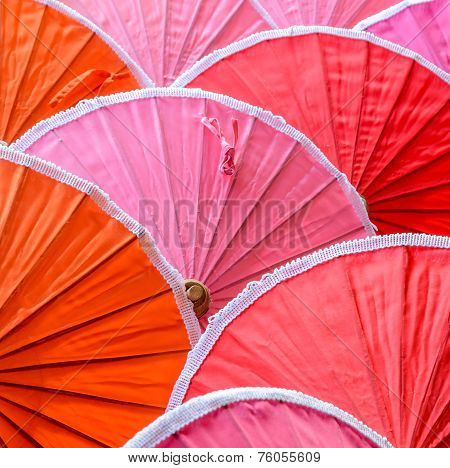 Traditional Thai Bamboo Umbrellas