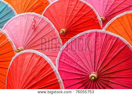 Traditional Thai Bamboo Umbrellas