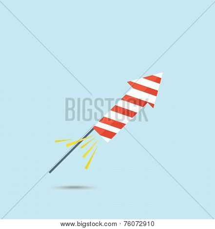 Pyrotechnic rocket