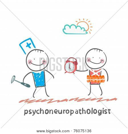 psychoneuropathologist  stands next to a man with a bomb