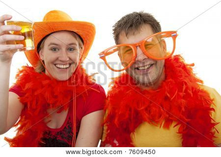 Twee Nederlandse voetbalfans