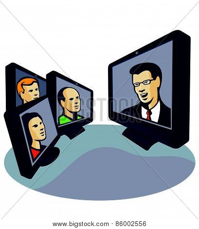 Webinar Video Conference Retro
