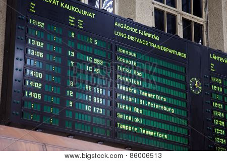 Helsinki, Finland - January 07:railway Station Of The City Of Helsinki,