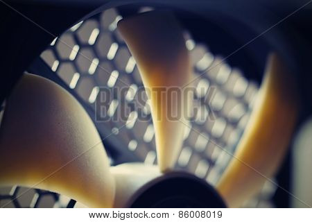 Fan in the computer case. Air cooling - Nice detail quality quiet