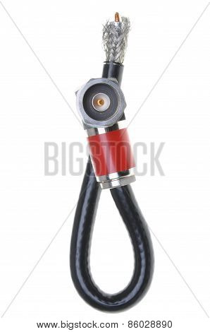 Coaxial cable with connector