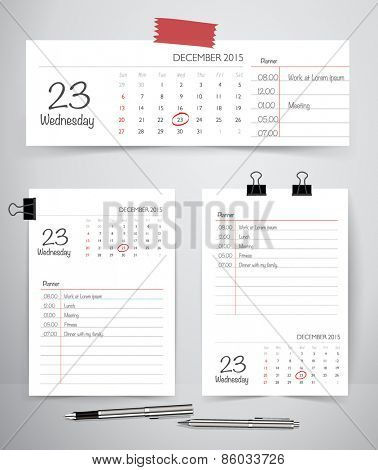 Note book, note papers and pen, Business working elements for web design , mobile applications, social networks.
