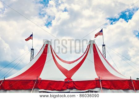 Vintage circus tent. 