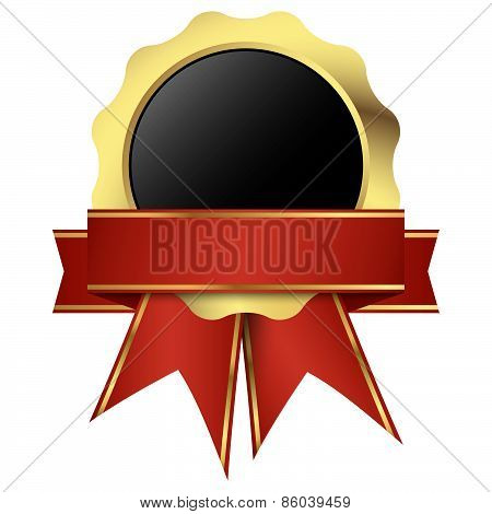 Template Seal Of Quality Gold With Banner