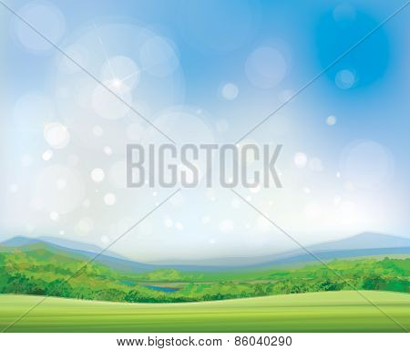 Vector summer landscape.