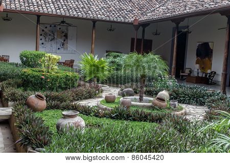 Colonial Garden View From House In Nicaragua