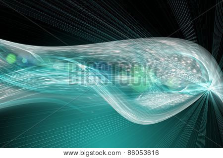 Futuristic Technology Wave Background Design With Lights