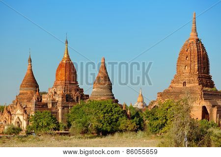 Ancient Pagodas In Bagan, Myanmar
