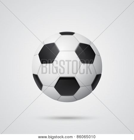 Shiny Three-dimensional Soccer Ball