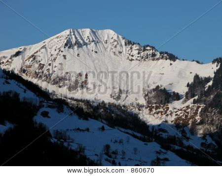 Swiss Mountain på vintern