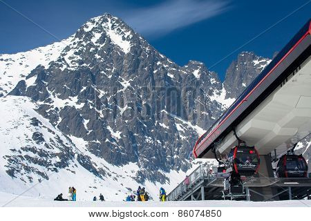 Modern Cableway At High Tatras, Slovakia