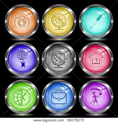 Education set. Internet button. Vector illustration.
