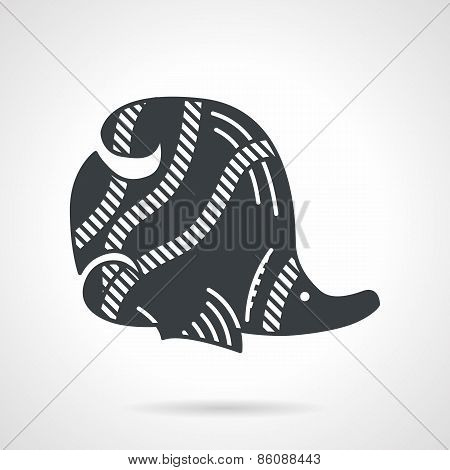 Black vector icon for butterflyfish