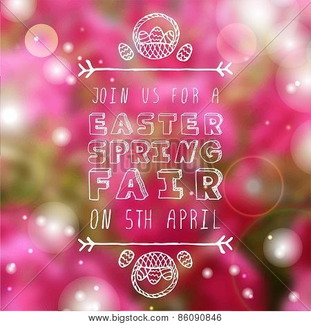 Hand-sketched easter typographic element