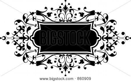 Element for design, blomster ornament