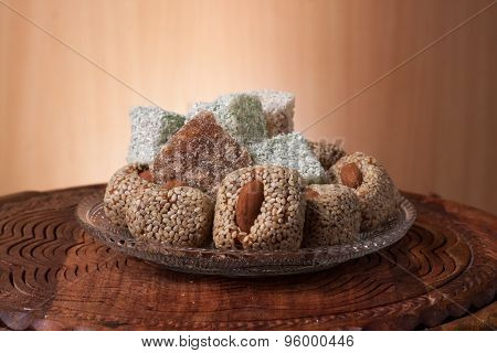 Arrangement Of Fig And Turkish Delight
