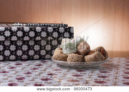 Arrangement Of Fig And Turkish Delight