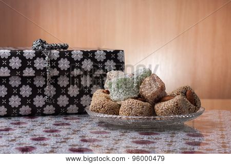 Arrangement Of Fig And Turkish Delight