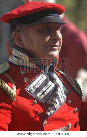 Britiske Officer i krigen i 1812 Reenactment
