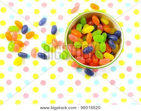 assortment of colorful fruit jelly candy