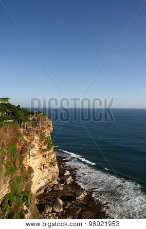 Cliffs near Uluwatu Temple on Bali, Indonesia