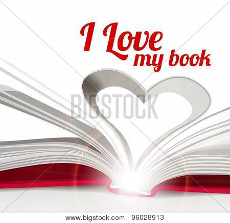 Heart from book pages